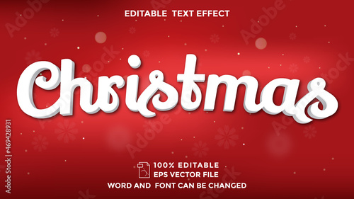 merry Christmas editable text effect