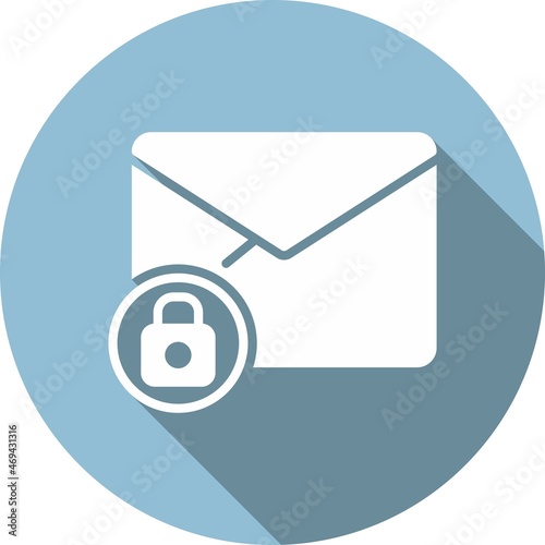  Mail Glyph Circle Vector Icon Design
