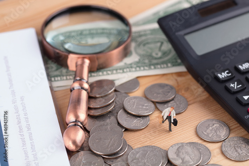 Busy financial practitioners in the miniature world