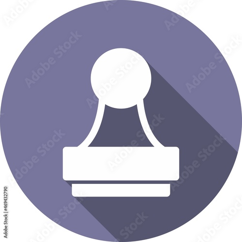 Stamp Glyph Circle Vector Icon Design