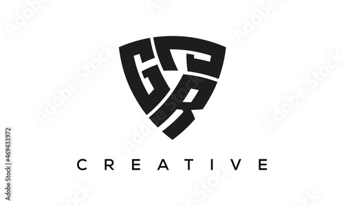 GRJ letters logo, security Shield logo vector photo