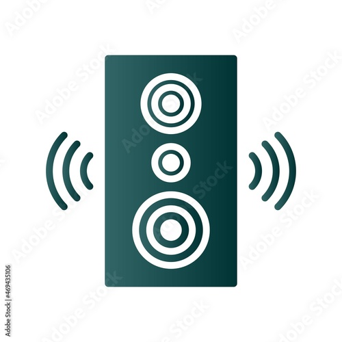 Woofer Glyph Gradient Vector Icon Design