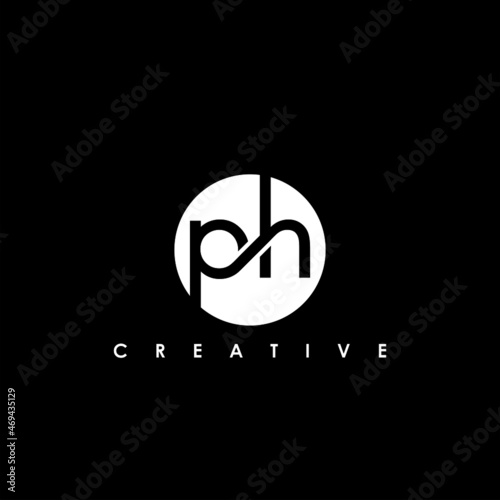PH Letter Initial Logo Design Template Vector Illustration