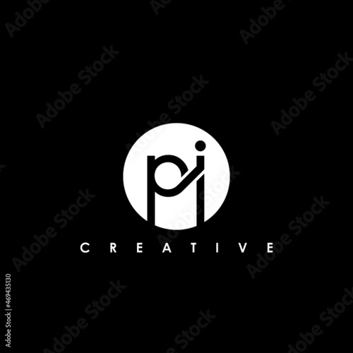 PI Letter Initial Logo Design Template Vector Illustration