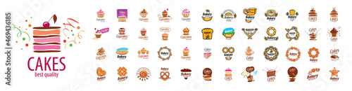 A set of vector Bakery logos on a white background