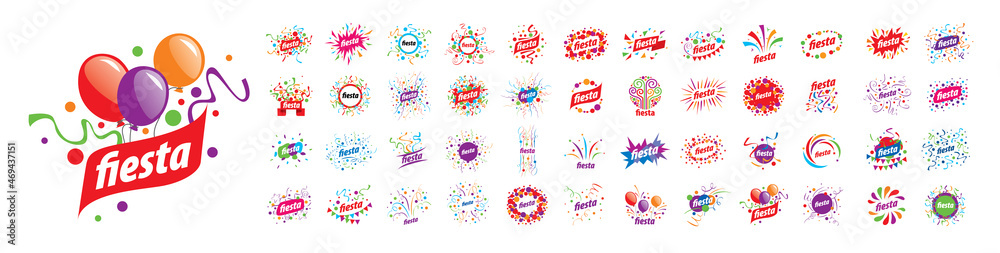 custom made wallpaper toronto digitalA set of vector Fiesta logos on a white background