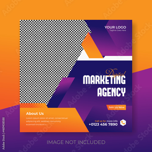 Digital Marketing Agency Social Media Post and Corporate social media post Template