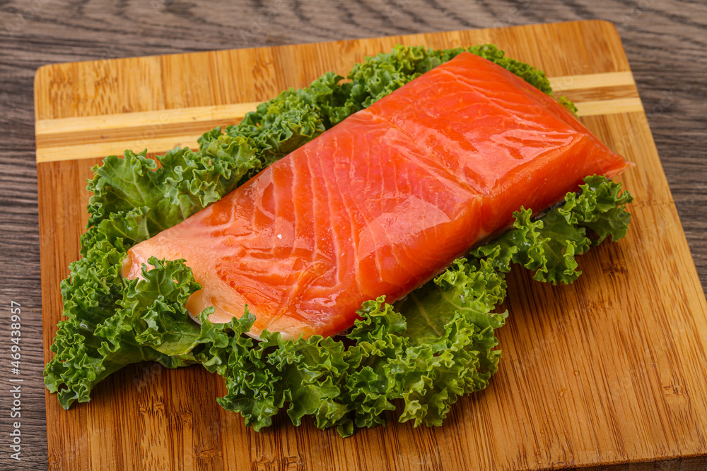 Salmon fillet slice for cooking Salmon fillet slice for cooking