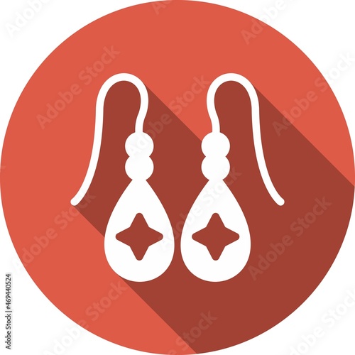 Jewelry Glyph Circle Vector Icon Design
