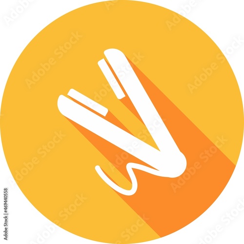 Hair Strainer Glyph Circle Vector Icon Design