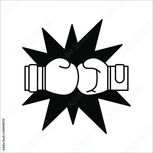 Boxing glove icon illustration isolated vector sign symbol on white background