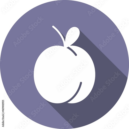 Plum Glyph Circle Vector Icon Design
