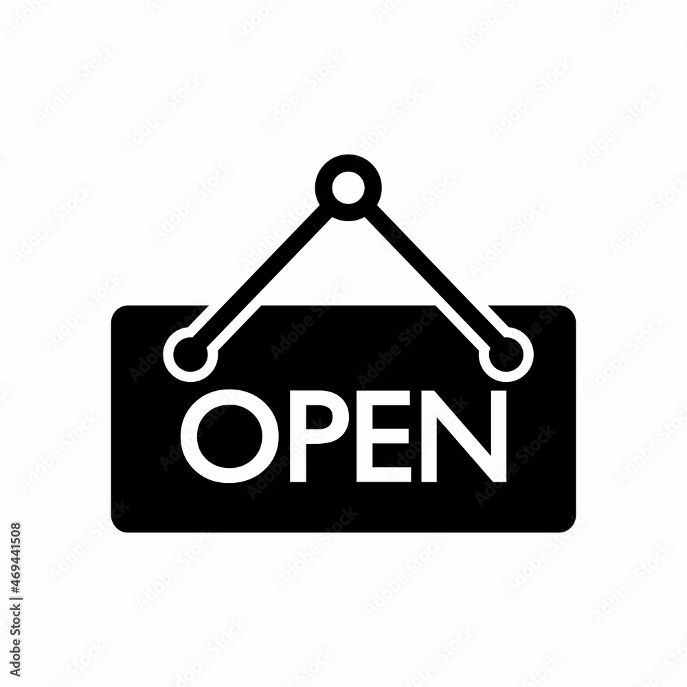 Open Icon Design Vector Template Illustration