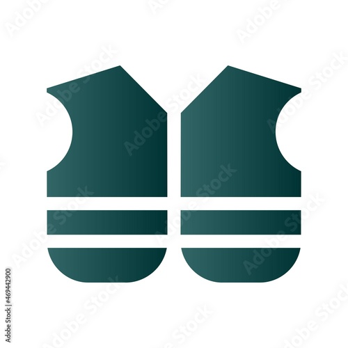Vest Glyph Gradient Vector Icon Design