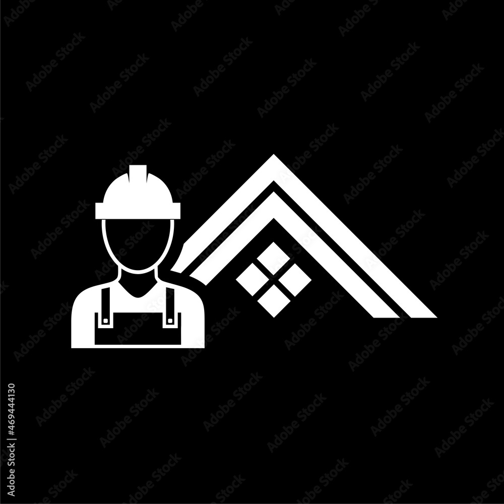 Home repair icon isolated on dark background