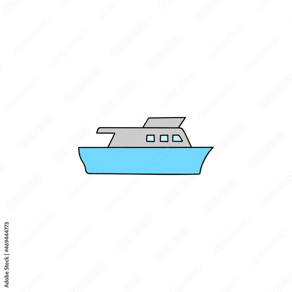 ferry ship icon in color icon, isolated on white background ferry ship icon in color icon, isolated on white background