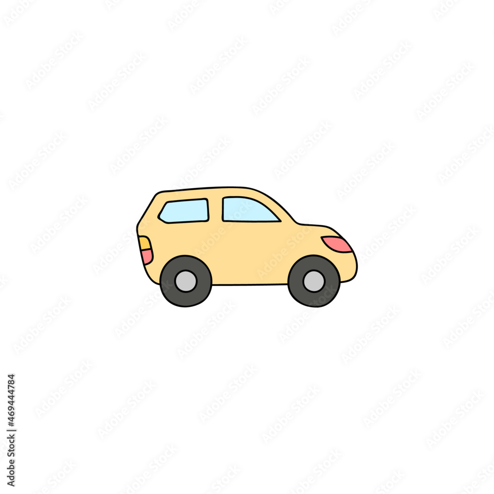 Eco transport icon, Electric vehicle icon, eco green car symbol in color icon, isolated on white background 