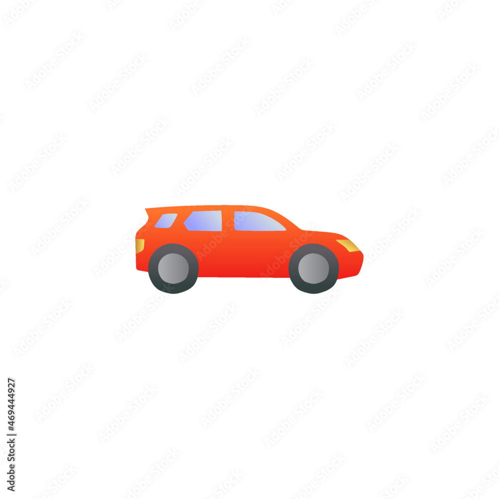 Offroad car icon in gradient color, isolated on white 