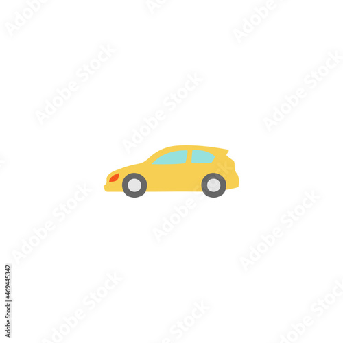 compact car icon in color icon, isolated on white background  © hilda