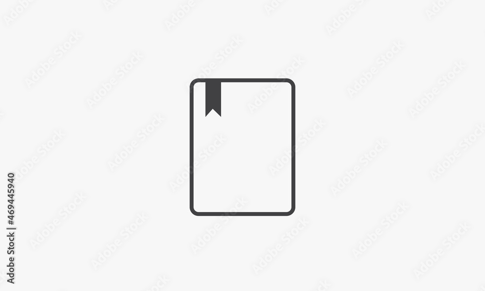 square line icon book isolated on white background. square line icon book isolated on white background.