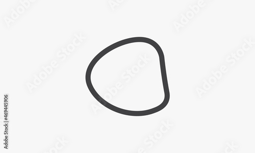 line icon stone isolated on white background.