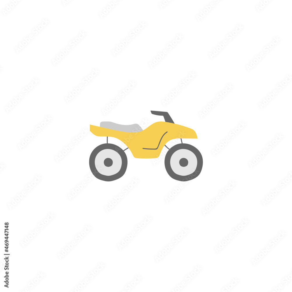 atv vehicle icon in color icon, isolated on white background 