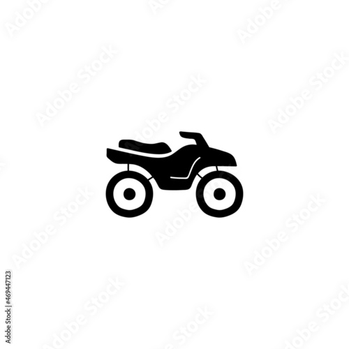 atv vehicle icon in solid black flat shape glyph icon, isolated on white background 