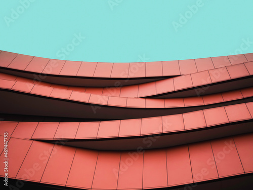 Architecture details Metal sheet Facade curve pattern Building exterior 