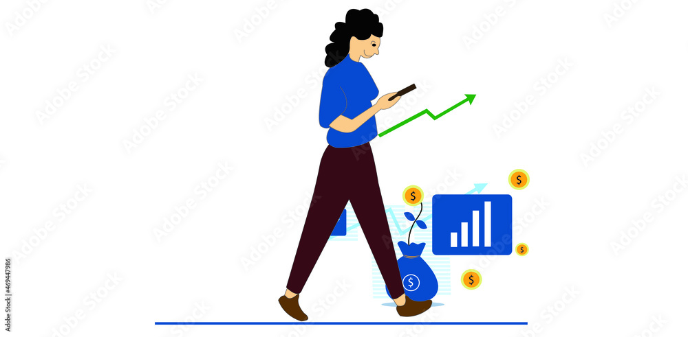 2d illustration business growth concept
2d illustration business growth concept