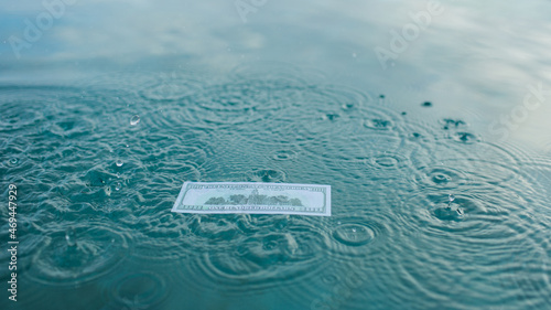 dollars float in the pool.