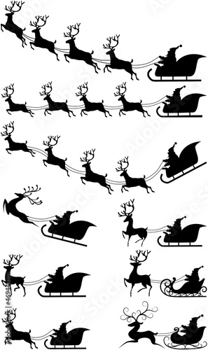 Set Of A Christmas Silhouettes