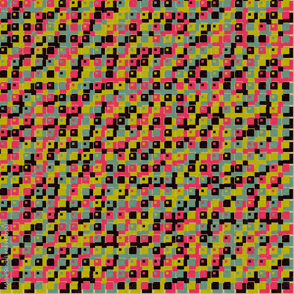 Fototapeta premium Abstract Geometric Pattern generative computational art illustration