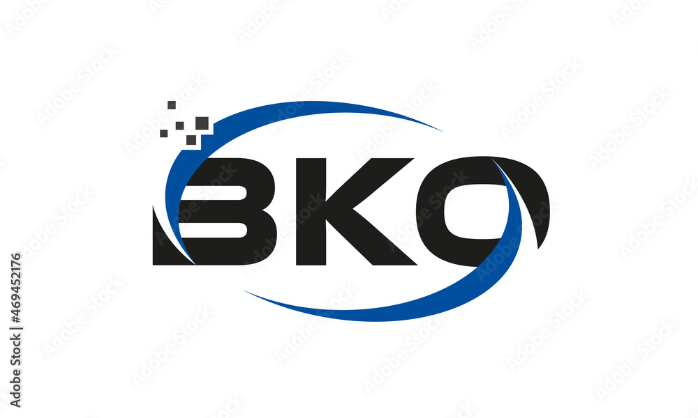 dots or points letter BKO technology logo designs concept vector Template Element dots or points letter BKO technology logo designs concept vector Template Element