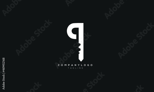 Q KEY, Real Estate Business Logo Template, Building, Property Development, and Construction Logo Vector Design