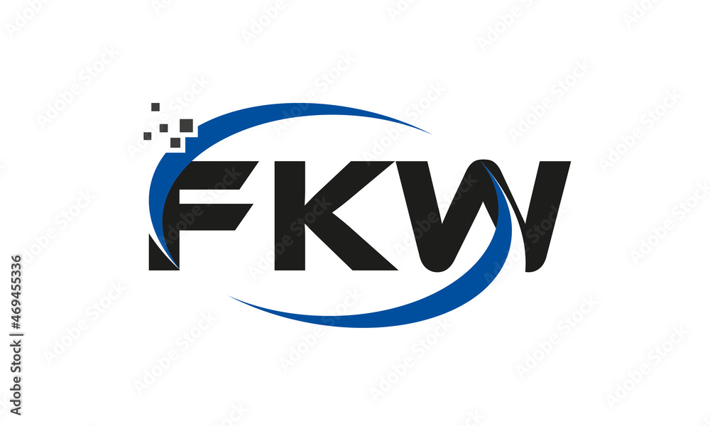 dots or points letter FKW technology logo designs concept vector Template Element dots or points letter FKW technology logo designs concept vector Template Element