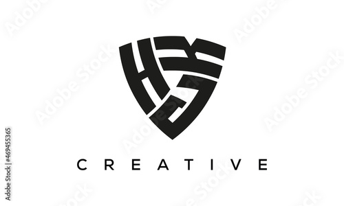 HJK letters logo, security Shield logo vector	 photo