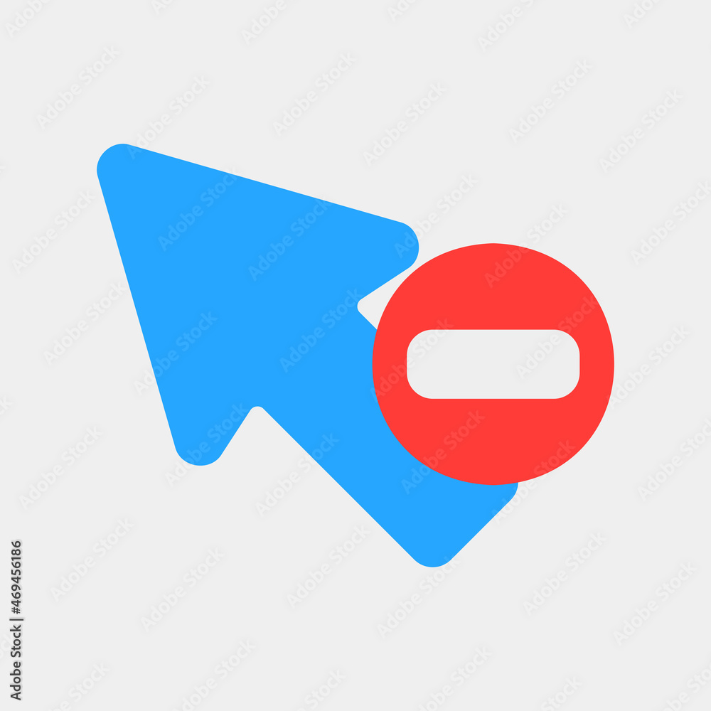 Remove selection icon vector illustration in flat style, use for website mobile app presentation Remove selection icon vector illustration in flat style, use for website mobile app presentation