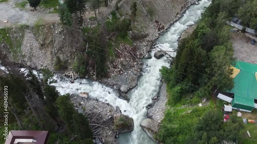 waterfall in the mountains