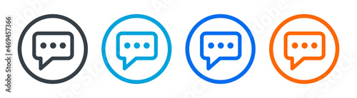 Message icon vector symbol illustration.