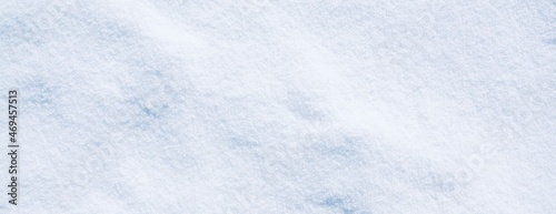 Winter Christmas background banner - white snow texture, panorama with copy space