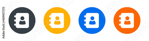 Contact book vector icon illustration