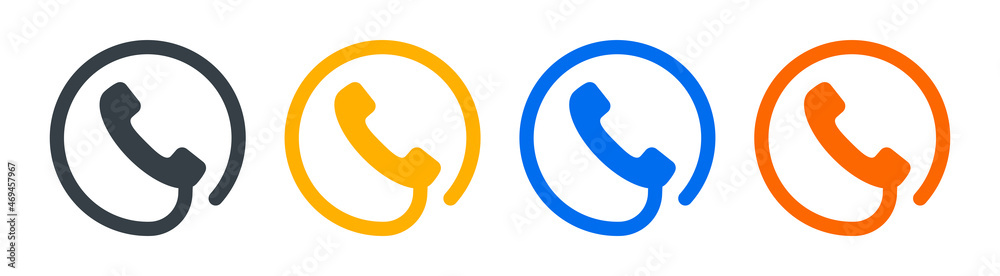 Phone icon. Telephone call symbol. Contact us vector illustration Phone icon. Telephone call symbol. Contact us vector illustration