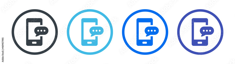 Smartphone message phone text icon symbol vector illustration Smartphone message phone text icon symbol vector illustration