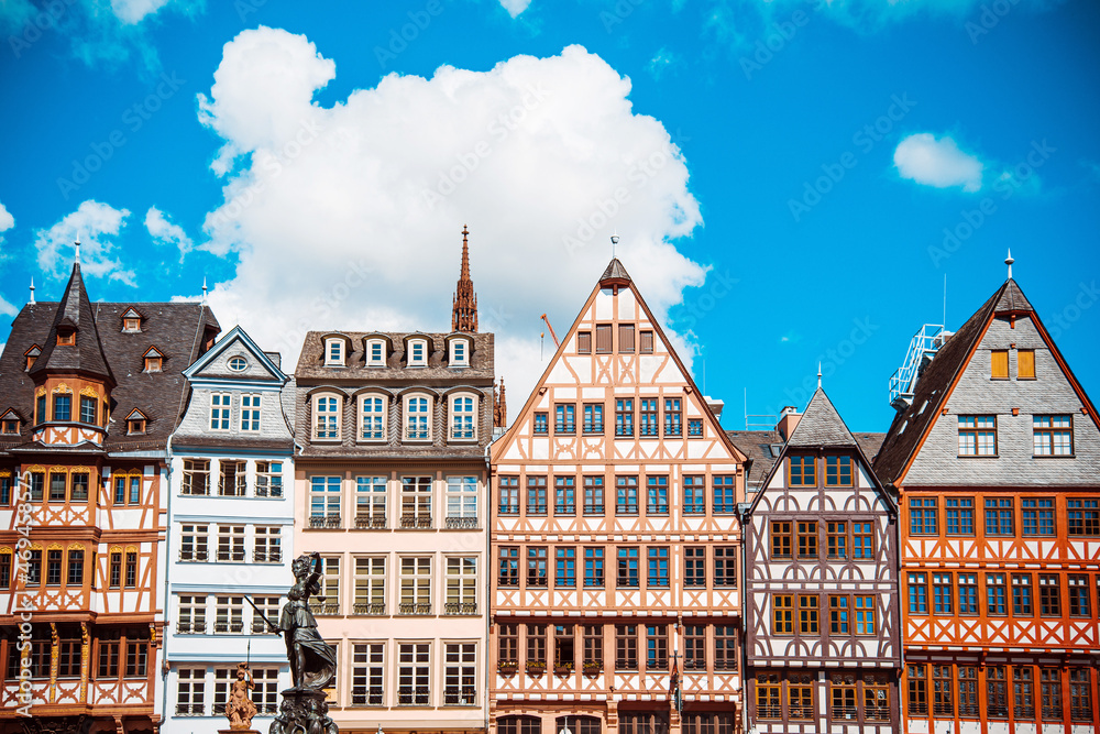 Fototapeta premium Antique building view in Frankfurt, Germany.