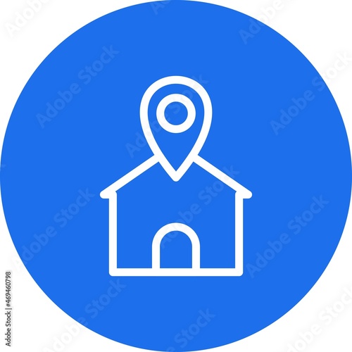 Location Line circle Vector Icon Design