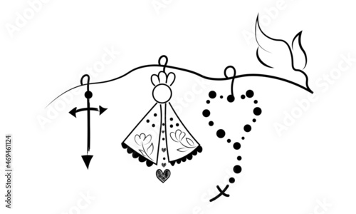 Christian Art design for print or use as poster, card, flyer, tattoo or T Shirt