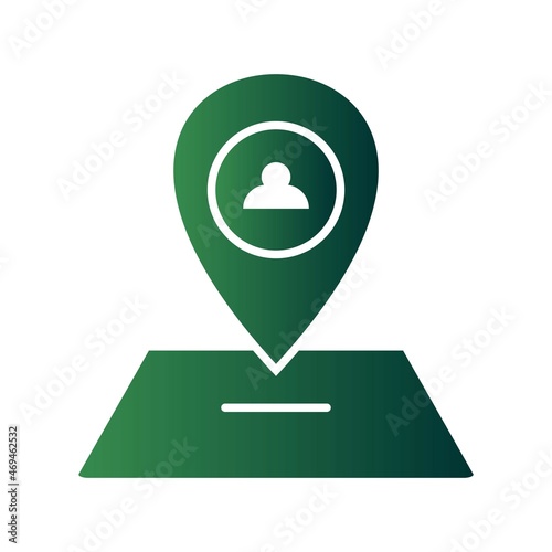 Place holder Glyph Gradient Vector Icon Design