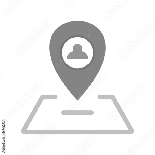 Place holder Flat Gray Circle Vector Icon Design