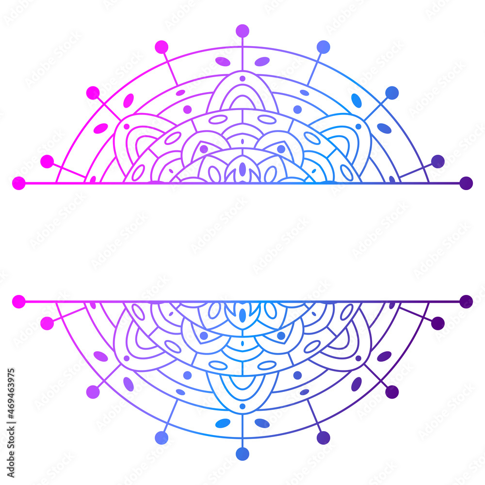 Fototapeta premium Mandala. Split pattern in form of mandala for Henna Mehndi or tattoo decoration. Decorative ornament in ethnic oriental style, vector illustration. 