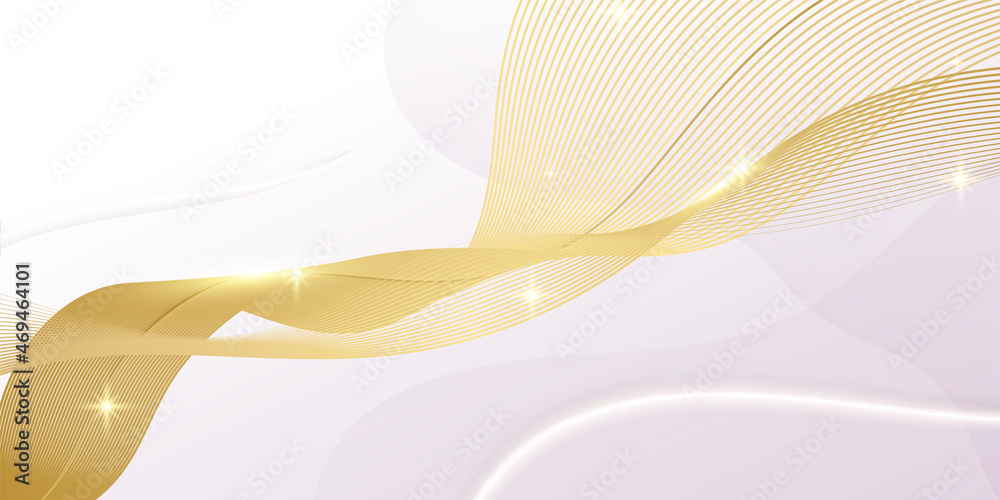 Modern white and gold abstract background. Abstract geometric shape ...